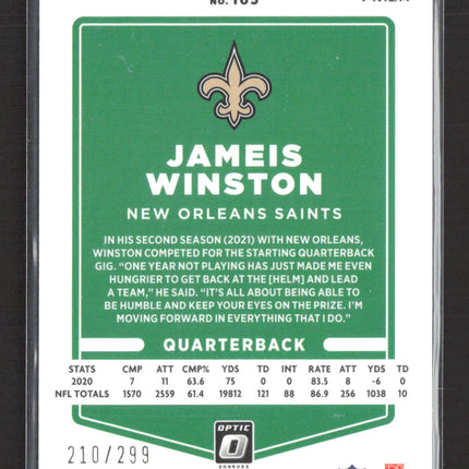2021 Panini Donruss Optic Jameis Winston #165 Blue /299