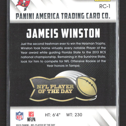 2015 Panini NFL Player of the Day Jameis Winston #RC-1 RC