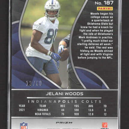 2022 Panini Spectra Jelani Woods #187 Celestial RC 13/60
