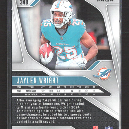 2024 Panini Prizm Jaylen Wright #348 Green RC