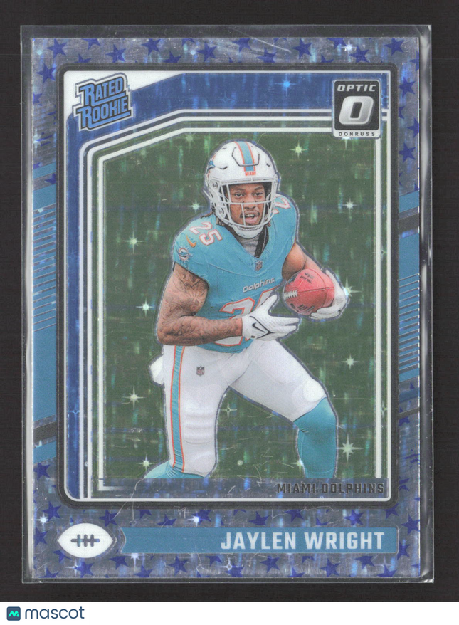 2024 Panini Donruss Optic Prizm Jaylen Wright #249 Blue Stars