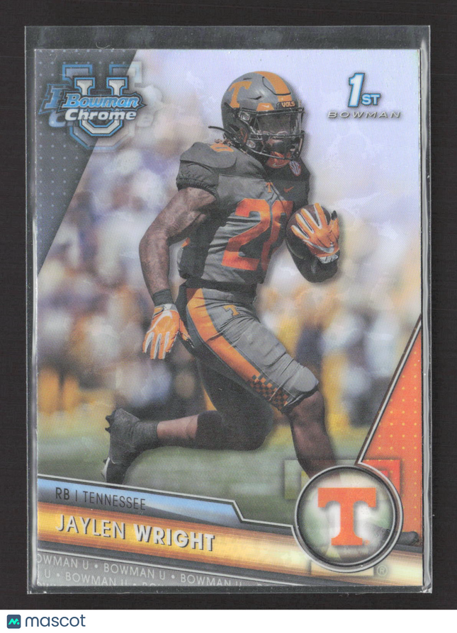 2023 Bowman Chrome University Jaylen Wright #130 Refractor 1st Bowman
