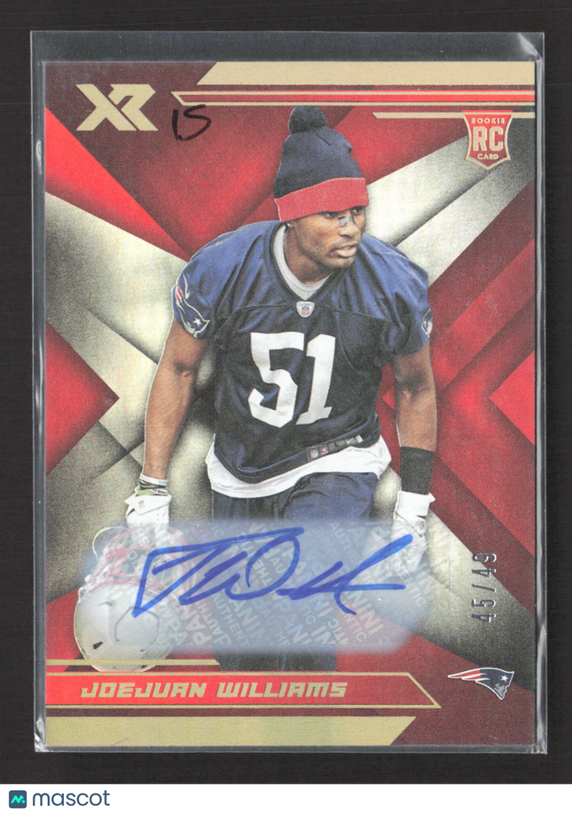 2019 Panini XR Joejuan Williams #199 RC 45/49 Auto