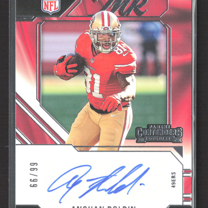 2023 Panini Contenders Football Ink Anquan Boldin #INK-AB Red 66/99 Auto