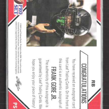 2021 Leaf Pro Set Frank Gore Jr. #PS-FGJ RC Auto