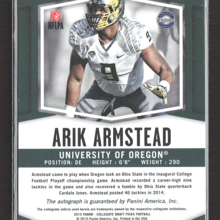 2015 Prizm Collegiate Draft Picks Arik Armstead #154 Tie Dye 23/49 RC Auto