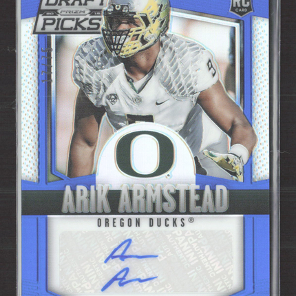 2015 Panini Prizm Collegiate Draft Picks Arik Armstead #154 Blue RC Auto /75