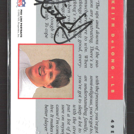 1992 Pro Line Portraits Keith DeLong #114 Auto