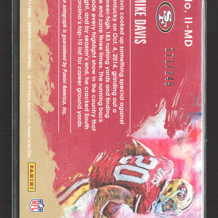 2015 Panini Gridiron Kings Impressionist Ink Mike Davis #II-MD 171/249 Auto