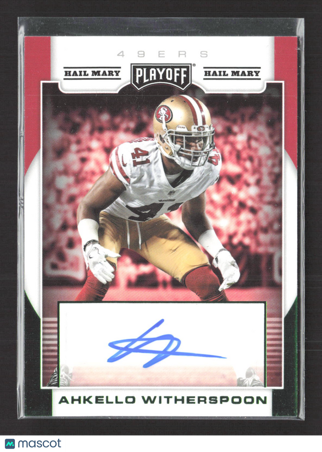 2017 Panini Playoff Hail Mary Ahkello Witherspoon #RS-AW Auto
