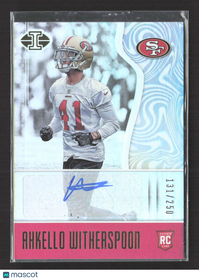 2017 Panini Illusions Ahkello Witherspoon #159 RC 131/250 Auto