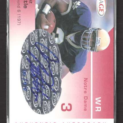 2003 SAGE Authentic Autograph Arnaz Battle #A5 Auto /910