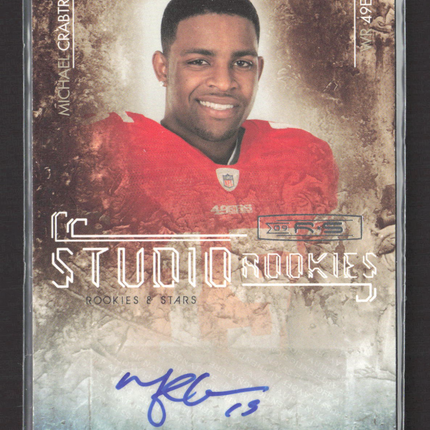 2009 Donruss Rookies & Stars Studio Rookies Michael Crabtree #5 Auto /10