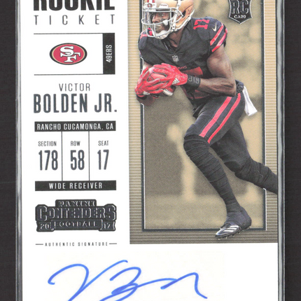 2017 Panini Contenders Rookie Ticket Victor Bolden Jr. #242 RC Auto