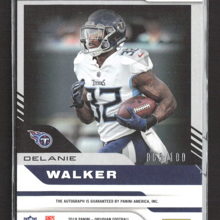 2018 Panini Obsidian Lightning Strike Delanie Walker #LS-40 085/100 Auto