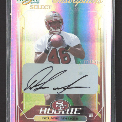 2006 Score Select Inscriptions Delanie Walker #426 Auto /250