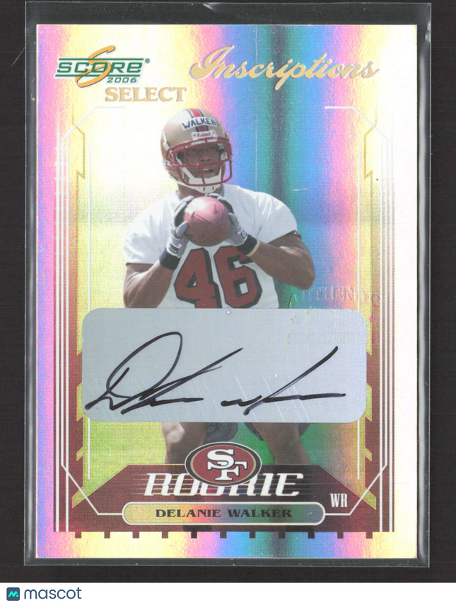 2006 Score Select Inscriptions Delanie Walker #426 Auto /250