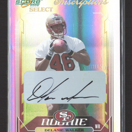 2006 Score Select Inscriptions Delanie Walker #426 Auto /250