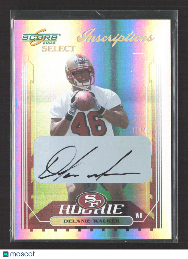 2006 Score Select Inscriptions Delanie Walker #426 Auto /250