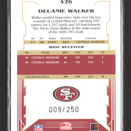 2006 Score Select Inscriptions Delanie Walker #426 Auto /250