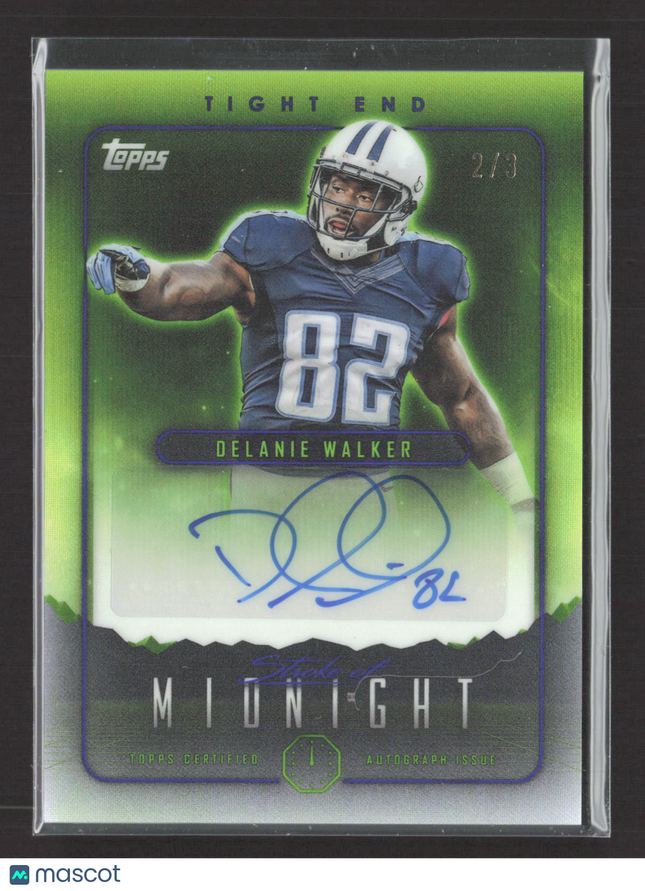 2024 Topps Midnight Stroke of Midnight Delanie Walker #SMA-DW Green 2/3 Auto