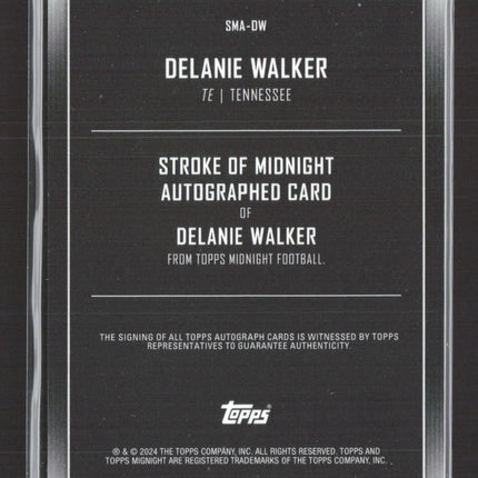 2024 Topps Midnight Stroke of Midnight Delanie Walker #SMA-DW Green 2/3 Auto