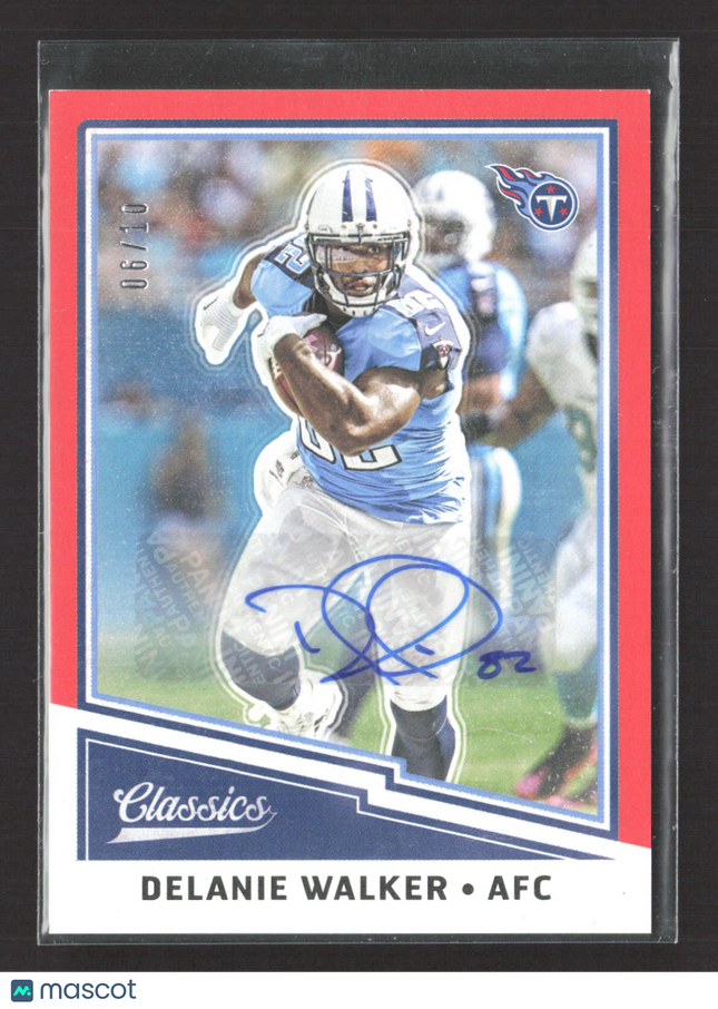 2017 Panini Classics Delanie Walker #59 Red 06/10 Auto