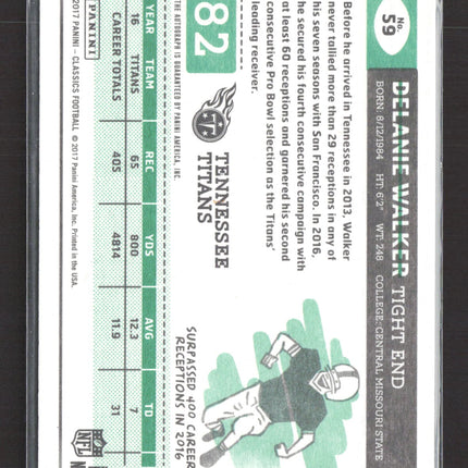 2017 Panini Classics Delanie Walker #59 Teal / 5 Auto