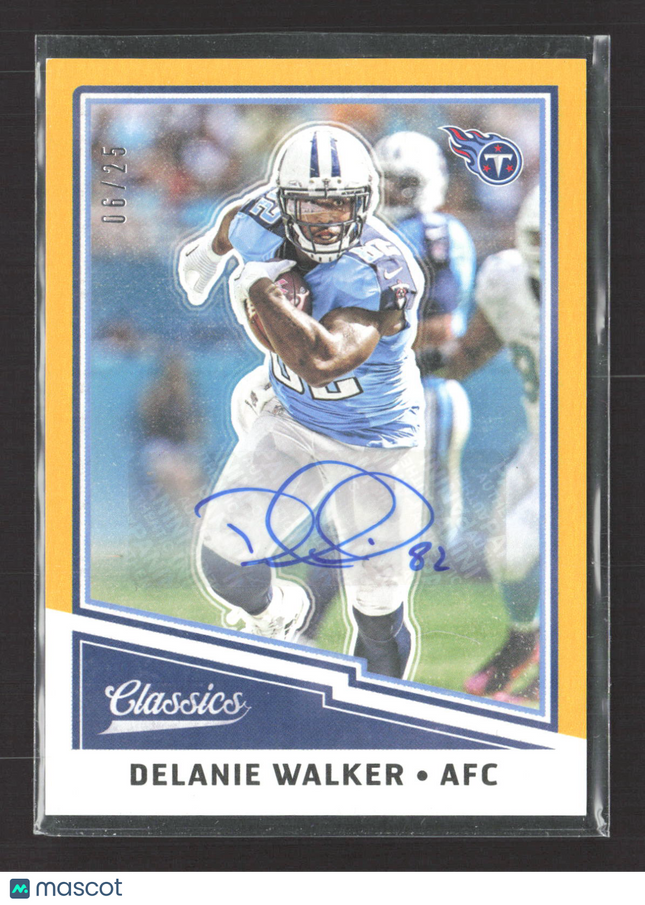 2017 Panini Classics Delanie Walker #59 Yellow 06 / 25 Auto