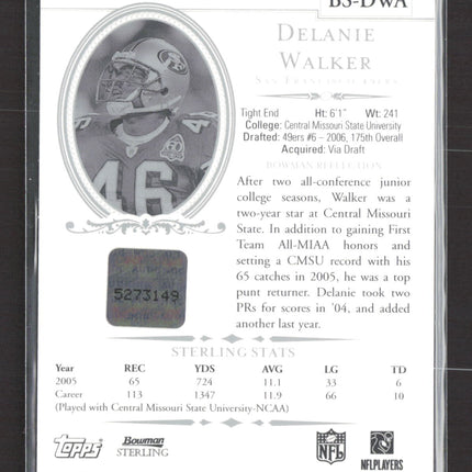 2006 Bowman Sterling Delanie Walker #BS-DWA Auto