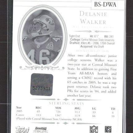 2006 Bowman Sterling Delanie Walker #BS-DWA Auto