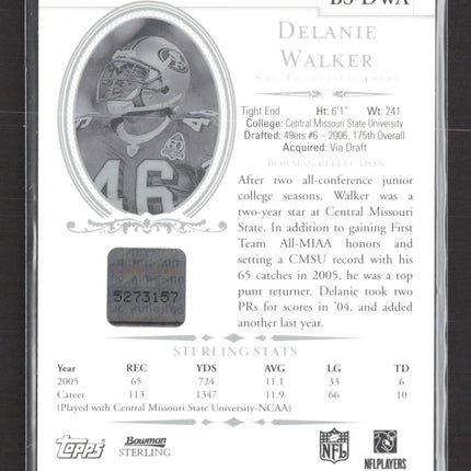 2006 Bowman Sterling Delanie Walker #BS-DWA Auto