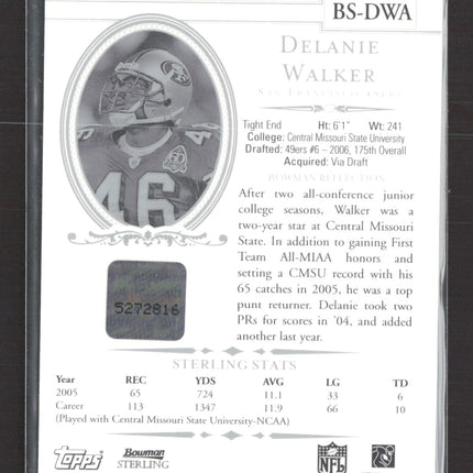 2006 Bowman Sterling Delanie Walker #BS-DWA Auto