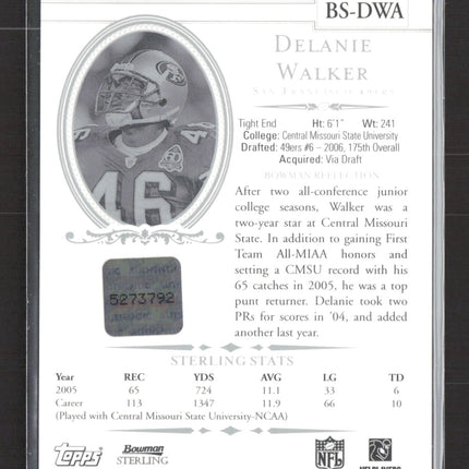 2006 Bowman Sterling Delanie Walker #BS-DWA RC Auto