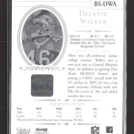 2006 Bowman Sterling Delanie Walker #BS-DWA Auto