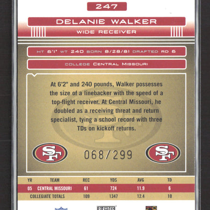 2006 Playoff Absolute Memorabilia Delanie Walker #247 Auto /299