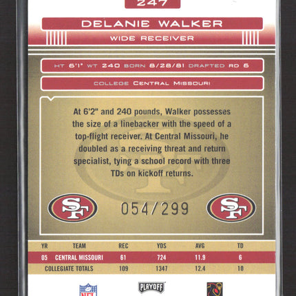 2006 Playoff Absolute Memorabilia Delanie Walker #247 Auto /299