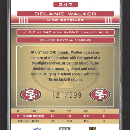 2006 Playoff Absolute Memorabilia Delanie Walker #247 Auto /299