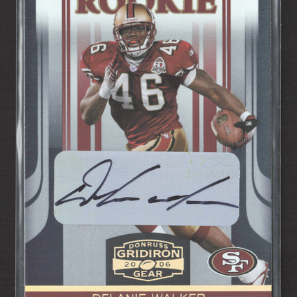 2006 Donruss Gridiron Gear Delanie Walker #134 218/250 Auto