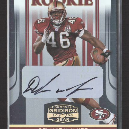 2006 Donruss Gridiron Gear Delanie Walker #134 172/250 Auto