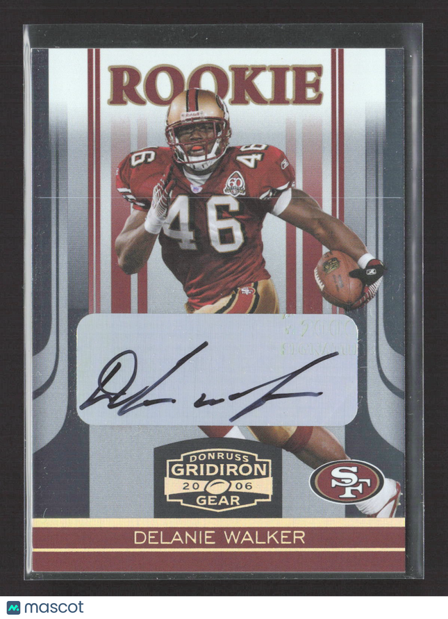 2006 Donruss Gridiron Gear Delanie Walker #134 172/250 Auto