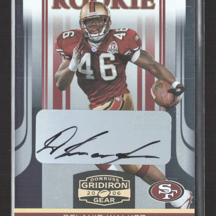 2006 Donruss Gridiron Gear Delanie Walker #134 065/250 Auto