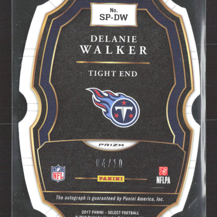 2018 Panini Select Prizm Delanie Walker #SP-DW Tie-Dye 04/10 Auto