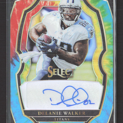 2018 Panini Select Prizm Delanie Walker #SP-DW Tie-Dye 05/10 Auto