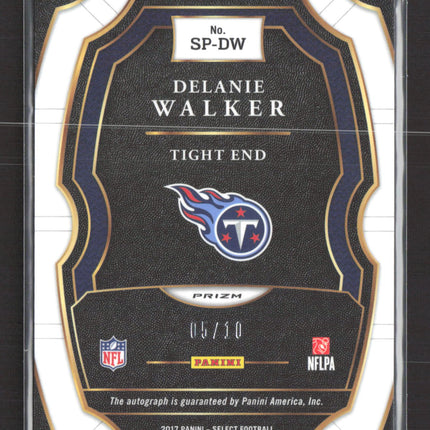 2018 Panini Select Prizm Delanie Walker #SP-DW Tie-Dye 05/10 Auto