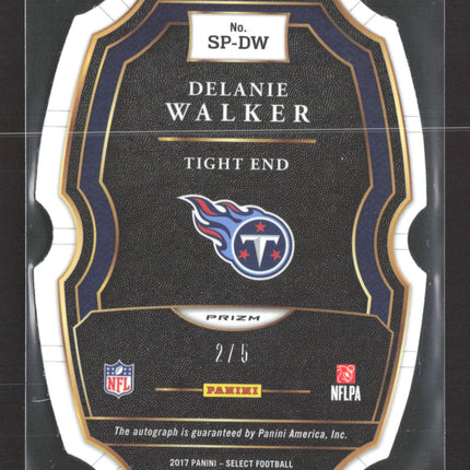 2018 Panini Select Prizm Delanie Walker #SP-DW Green Die-Cut 2/5 Auto