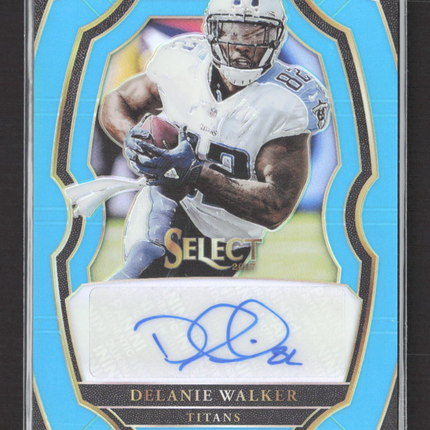 2018 Panini Select Prizm Delanie Walker #SP-DW Light Blue 11/15 Auto