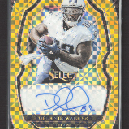 2018 Panini Select Prizm Delanie Walker #SP-DW Gold Checkerboard 4/5 Auto