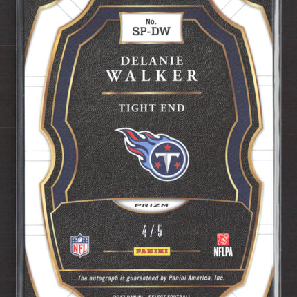 2018 Panini Select Prizm Delanie Walker #SP-DW Gold Checkerboard 4/5 Auto
