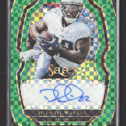 2018 Panini Select Prizm Delanie Walker #SP-DW Green Checkerboard 4/5 Auto